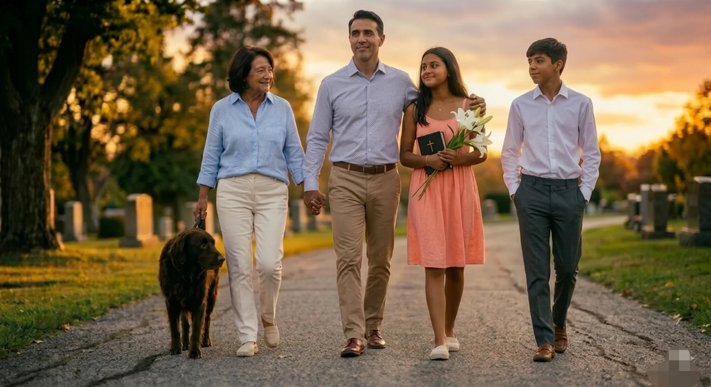Familia unida planificando su tranquilidad